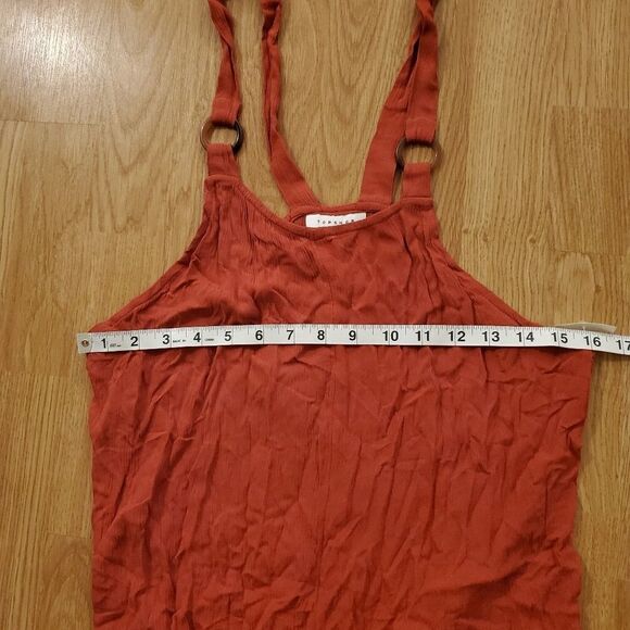 TOPSHOP Tortoise Ring Crop Jumpsuit sz 4-6 - Picture 9 of 12